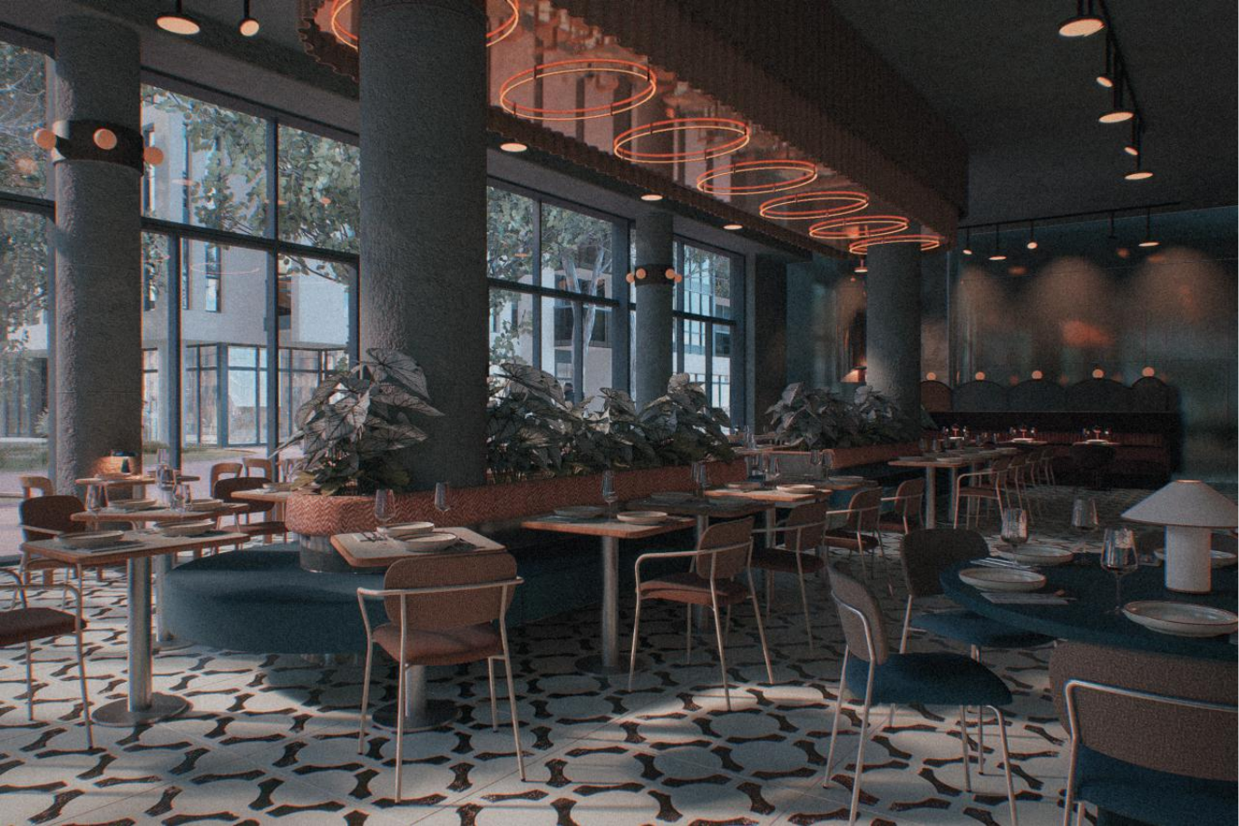 Sala główna · strefa dzienna